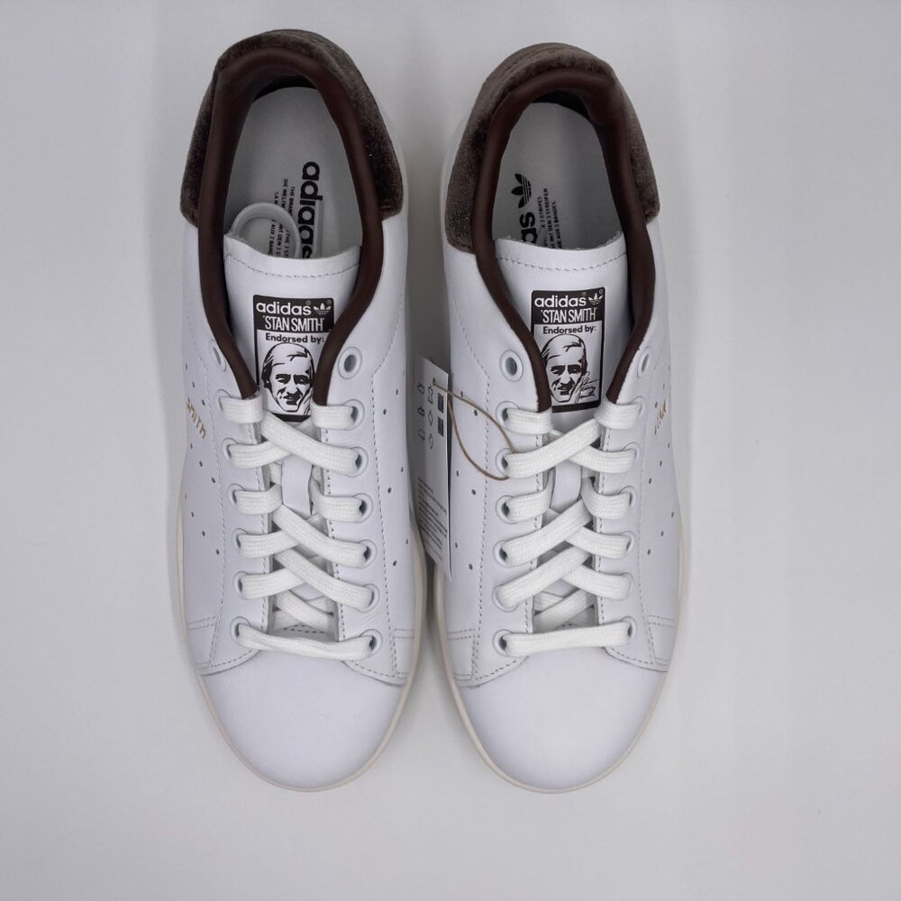 adidas Stan Smith White / Brown Women's Shoes - Picture 5 of 8